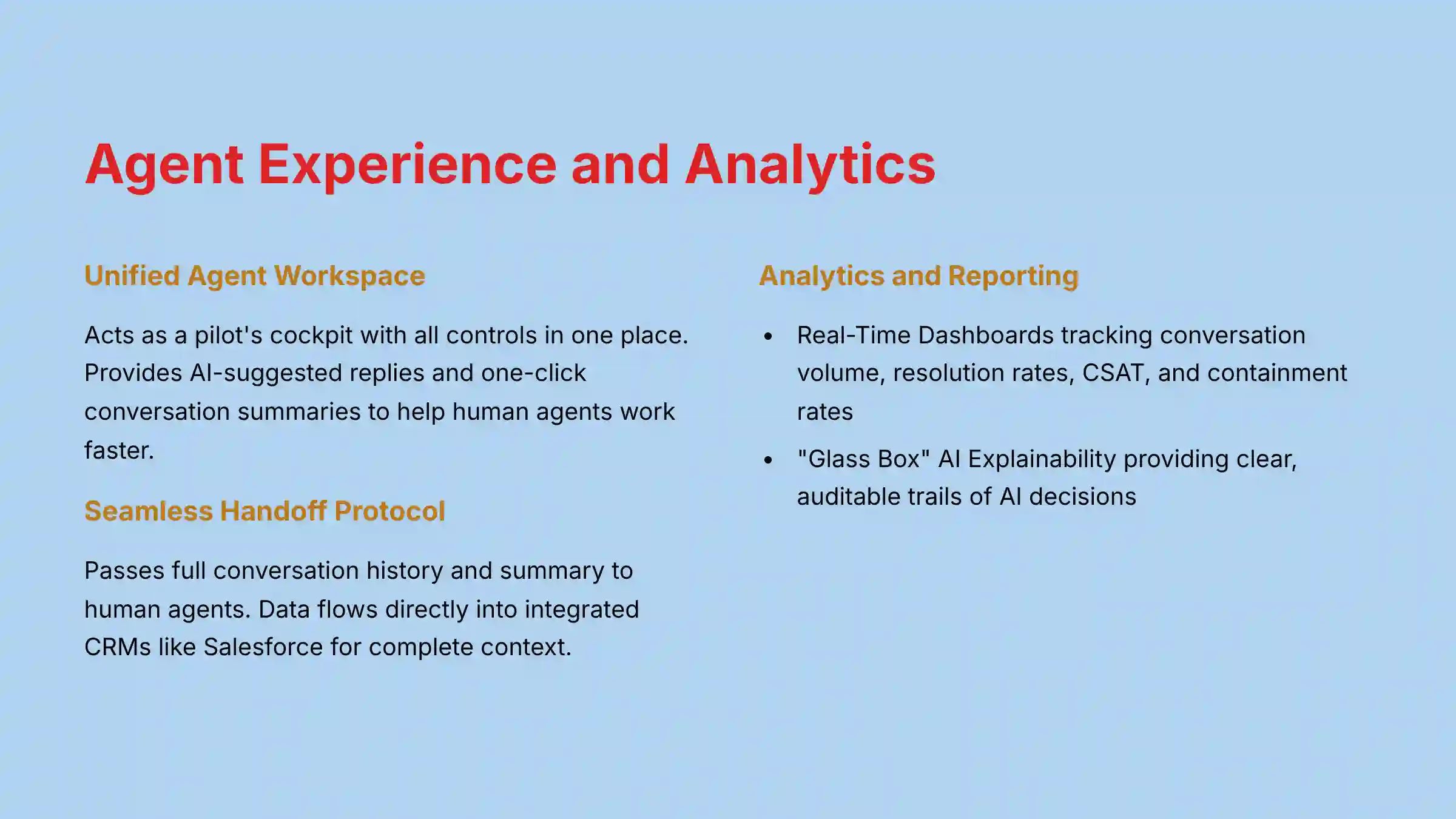 Ada Agent Experience and Analytics