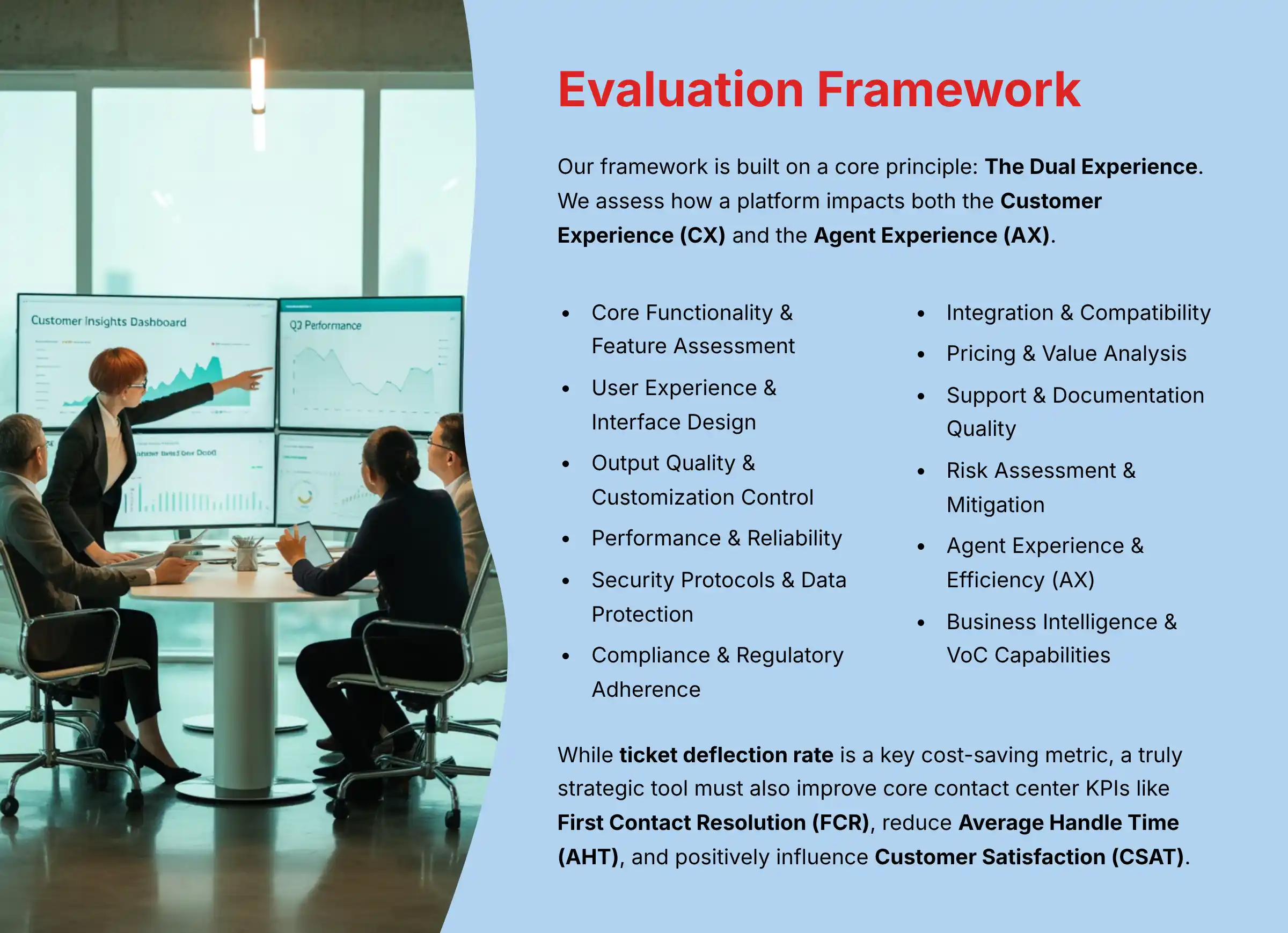 Comprehensive Evaluation Framework for AI Customer Care Tools