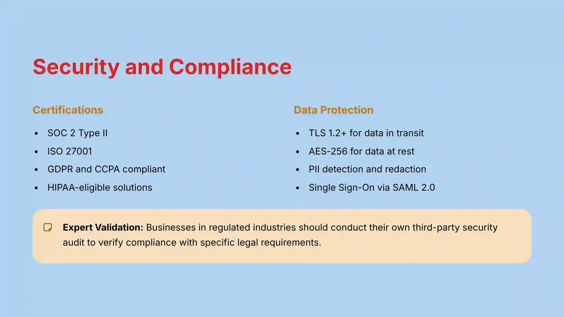 Ada Security and Compliance