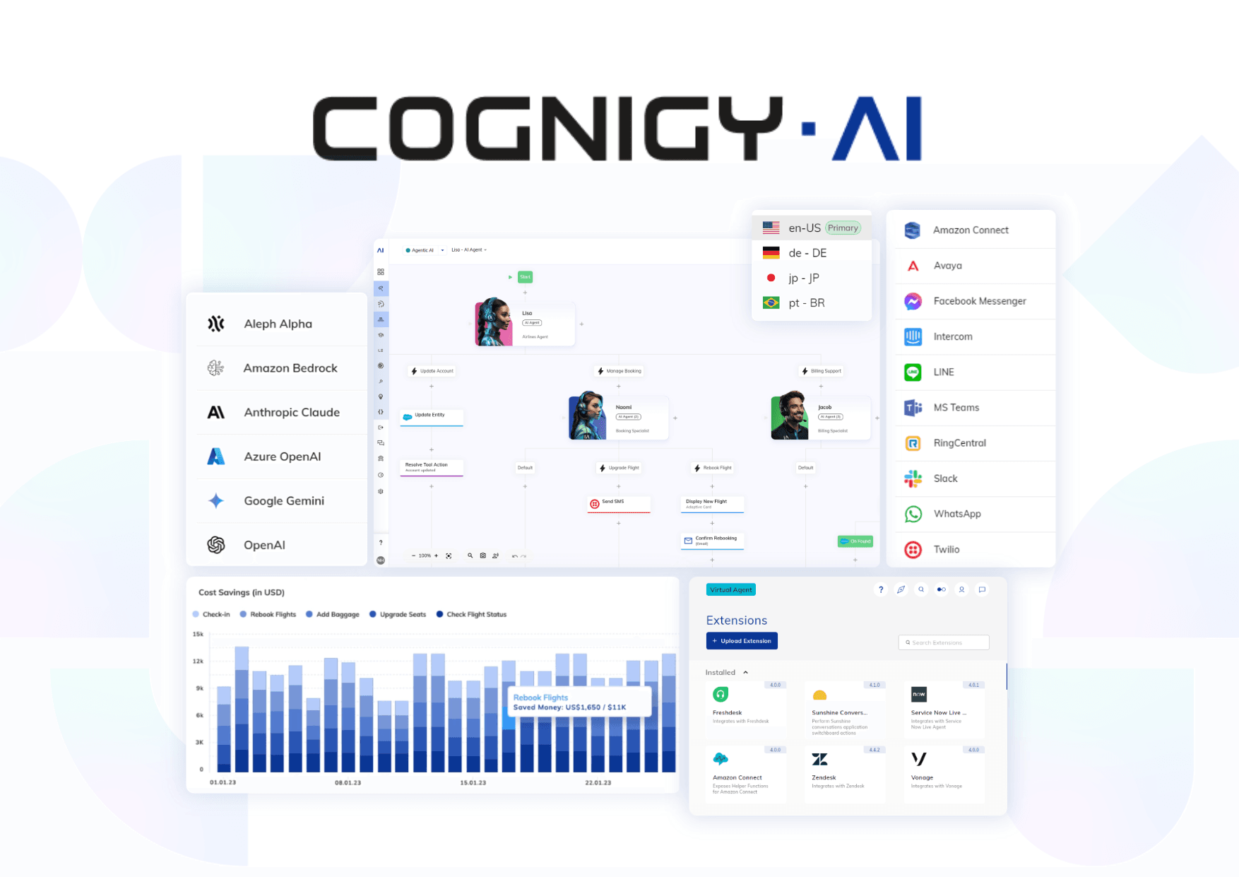 Cognigy.AI Enterprise Platform Interface