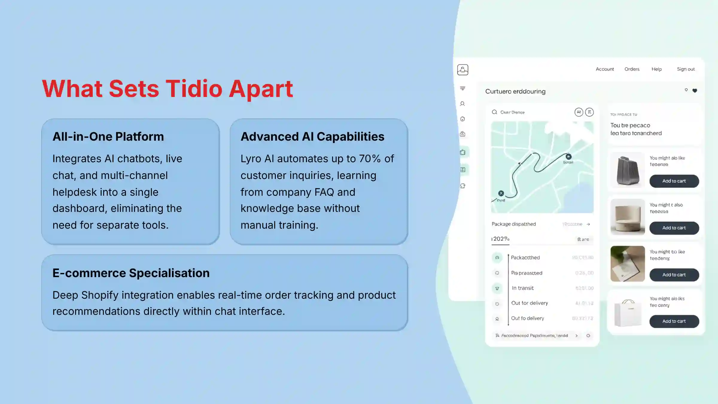 What Sets Tidio Apart - AI-powered customer experience platform features and capabilities