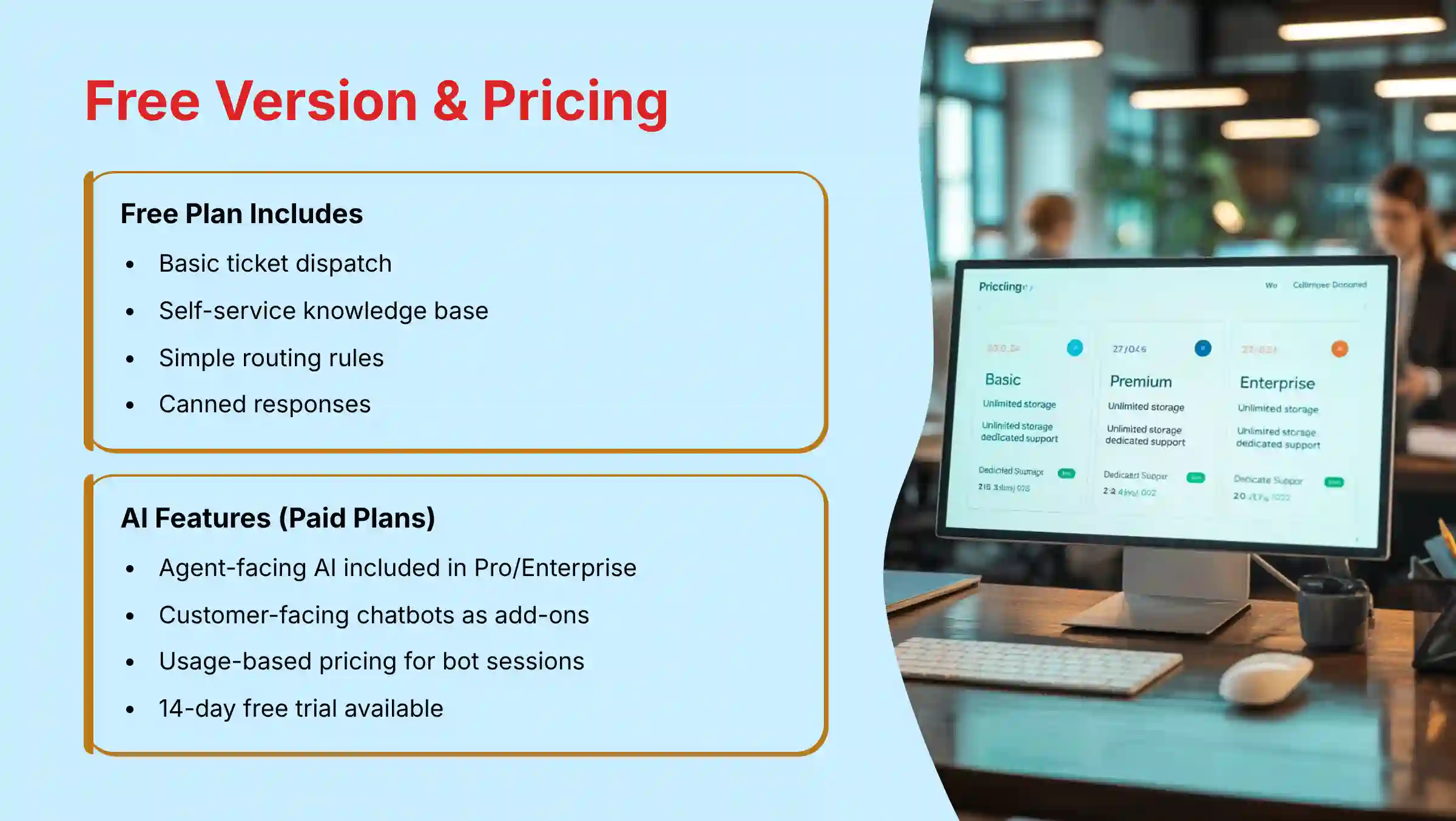 Free Version and Pricing - Freshdesk cost structure overview