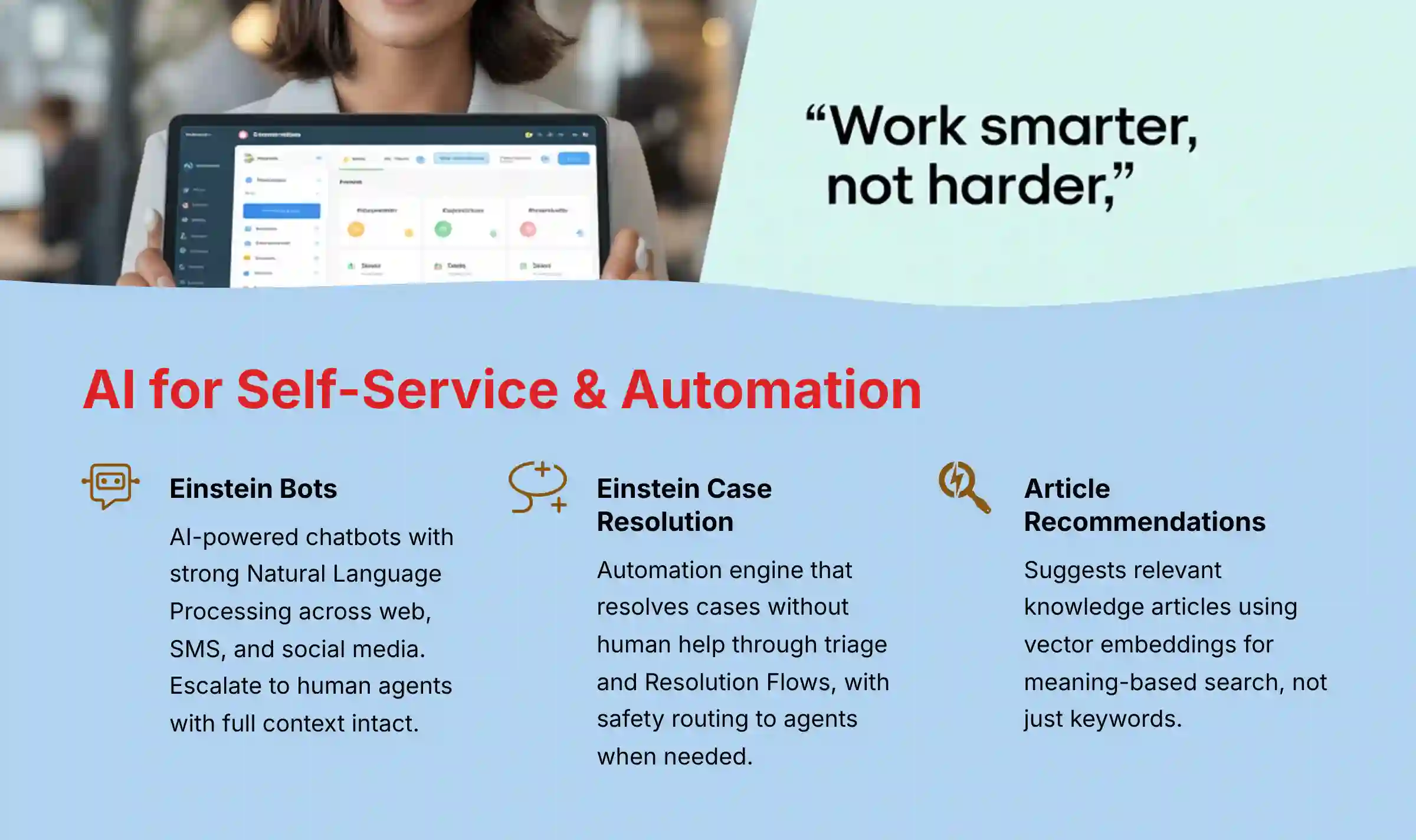 AI for Self-Service and Automation Features