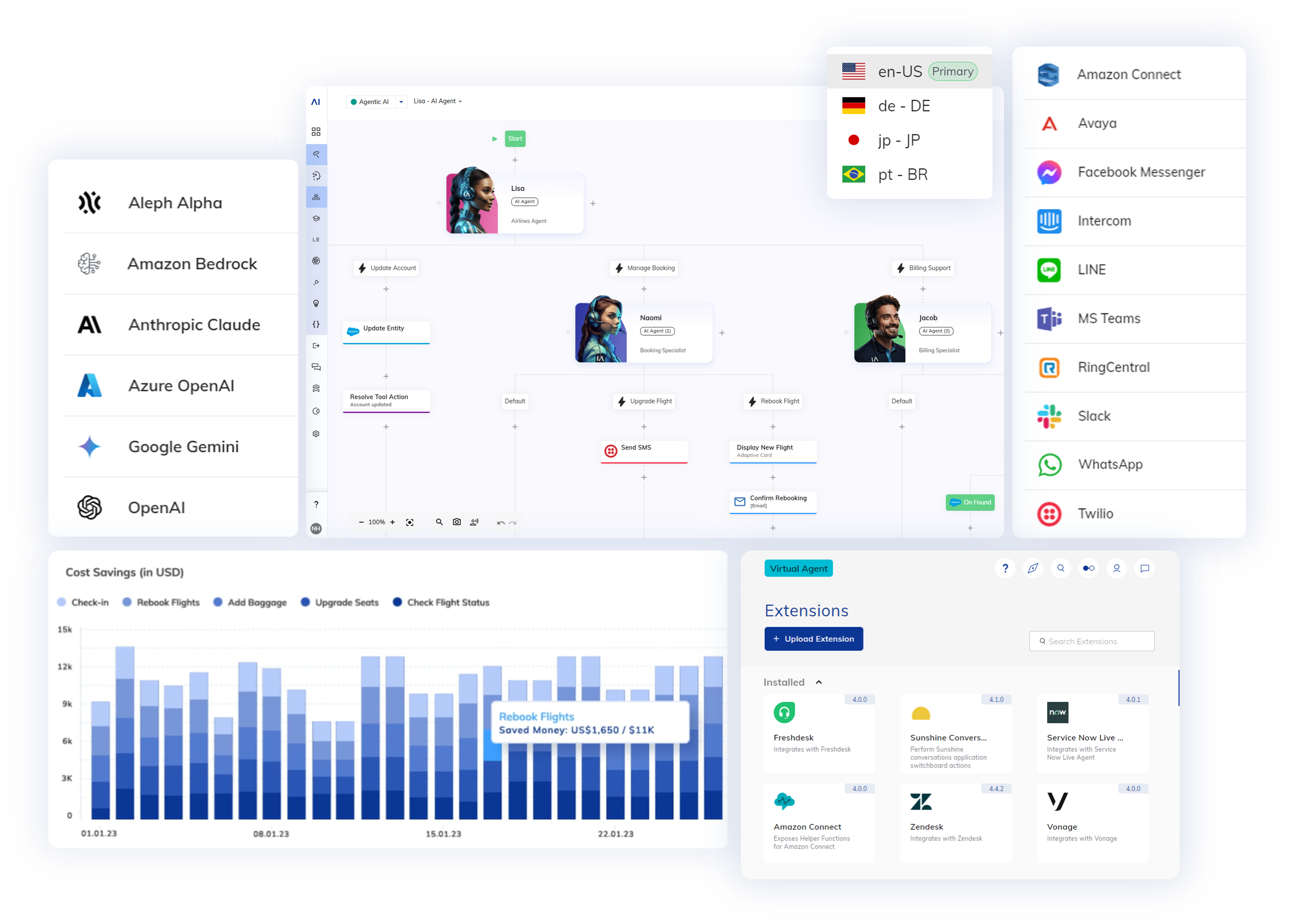 Cognigy.AI Enterprise Contact Center AI Platform Interface