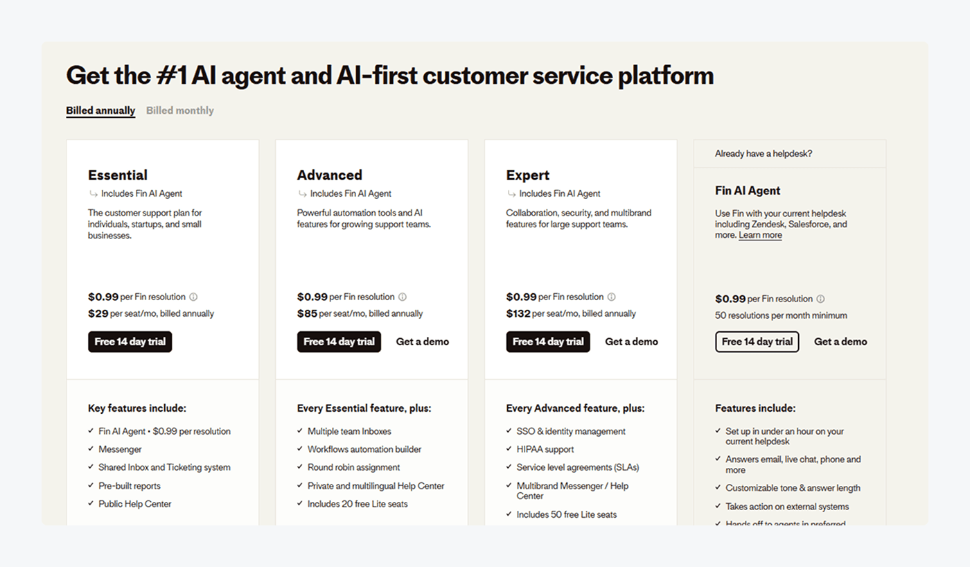 Intercom vs Drift pricing comparison for customer support