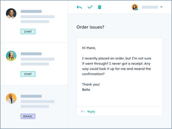 HubSpot Service Hub AI chatbot builder interface