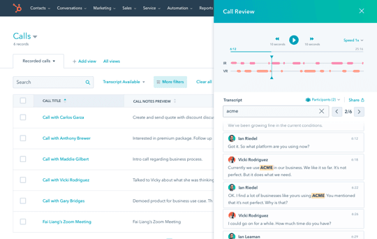 HubSpot Conversation Intelligence Analytics Dashboard