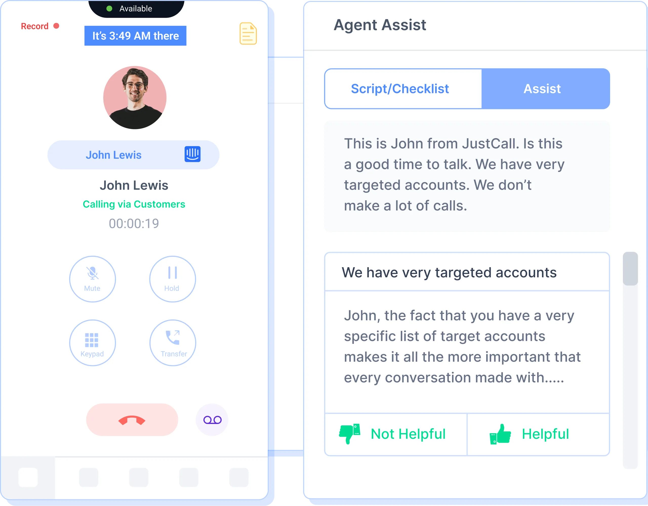 AI agent assist providing real-time support recommendations